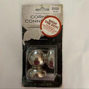 Cambria Premier Corner Connectors Polished Nickel